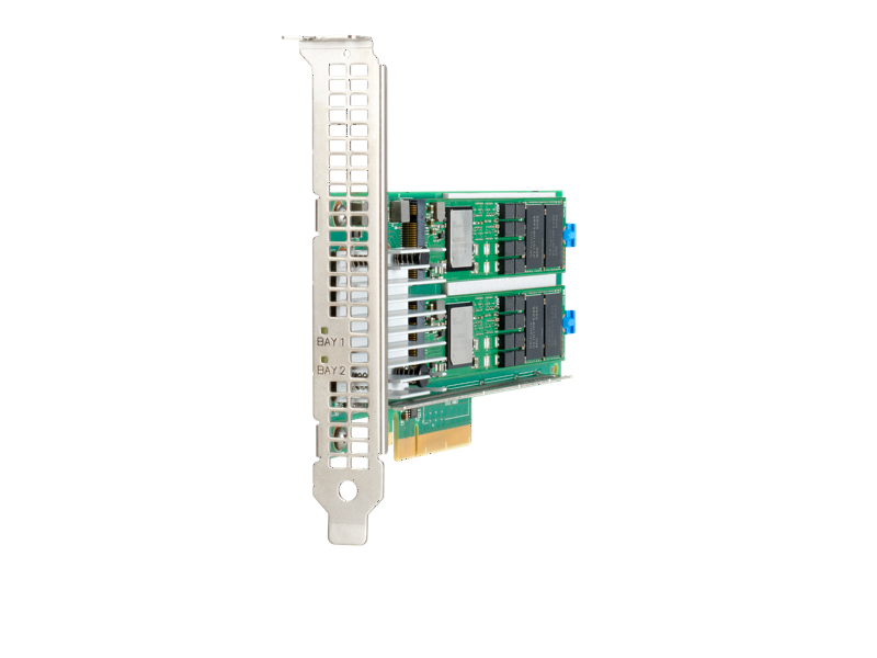 HPE NS204i-p Gen10 Plus - Controlador de memória - M.2 - M.2 NVMe Card / PCIe 3.0 (NVMe) - para Edgeline e920, ProLiant DL325 Gen10, DL360 Gen10, DL380 Gen10, ML30 Gen10, XL675d Gen10