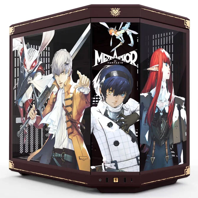 HYTE Y70 Metaphor: ReFantazio PC-Gehäuse, Midi-Tower, E-ATX, Tempered Glass - bordeauxrot
