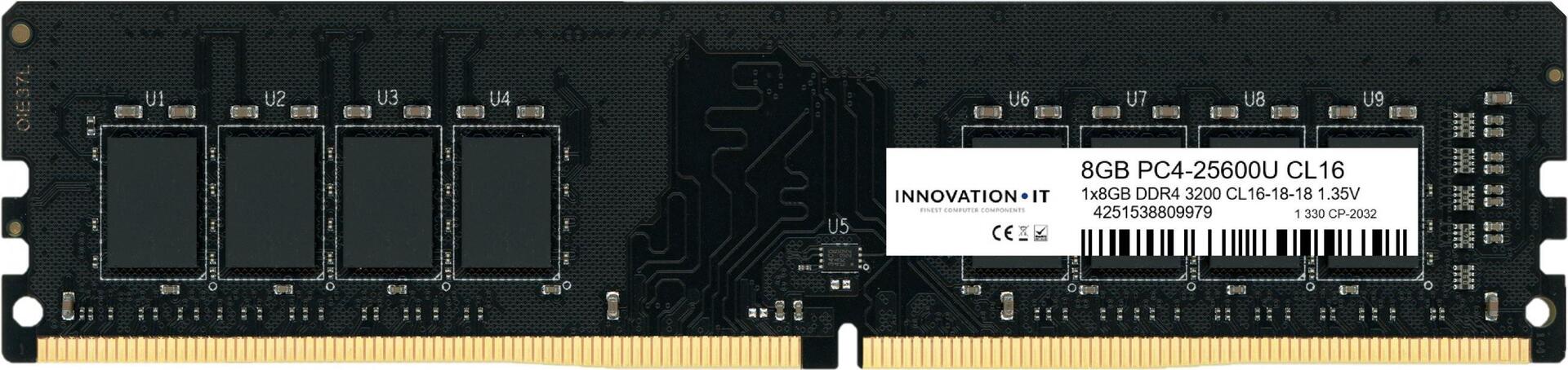 Innovation IT 3200 8GB  CL16-18-18 1.35V LD 8-Chip