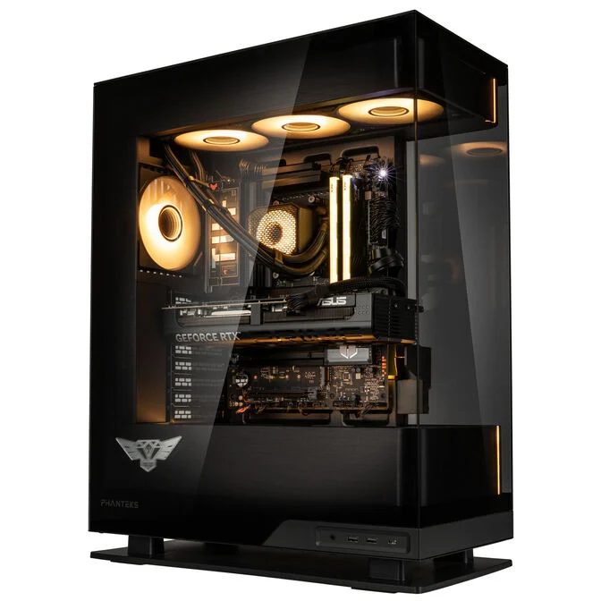 KingForge Gaming-PC Diamant, AMD Ryzen 7 9800X3D, RTX 5080, Phanteks Evolv X2 – Fertig-PC