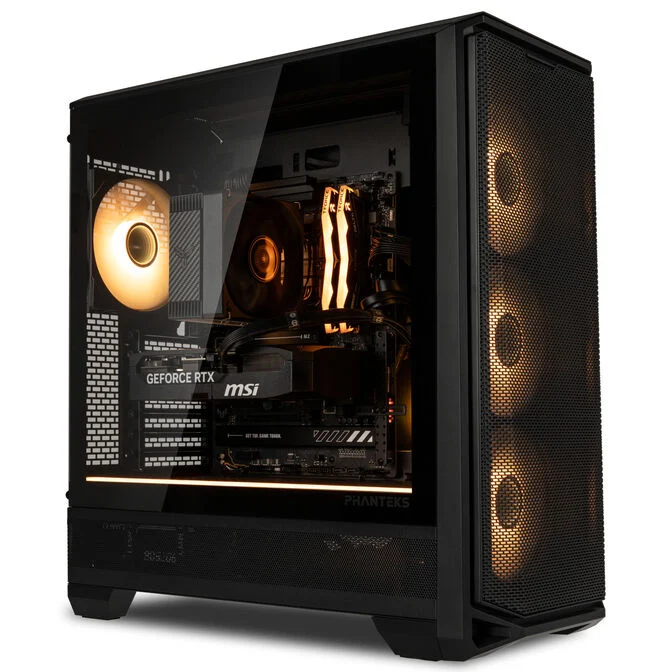 KingForge Gaming-PC Gold, AMD Ryzen 5 7500X3D, RTX 5070, Phanteks Eclipse G400A – Fertig-PC