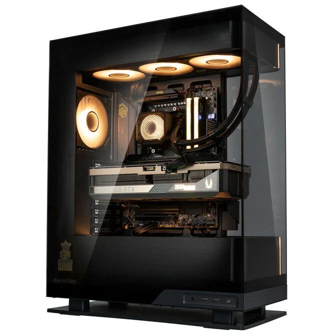KingForge Gaming-PC GrandMaster, AMD Ryzen 7 9850X3D, RTX 5090, Phanteks Evolv X2 – Fertig-PC