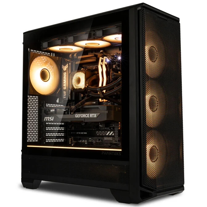 KingForge Gaming-PC Platin, AMD Ryzen 7 7800X3D, RTX 5070 Ti, Phanteks Eclipse G400A – Fertig-PC