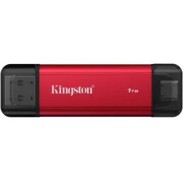 Kingston Dual Portable SSD External Hard Drive 1TB / USB Type-C e USB 3.2 / Vermelho