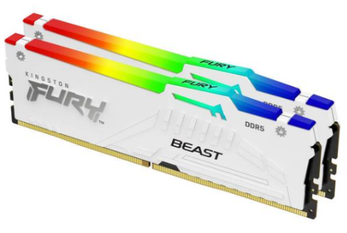 Kingston FURY Beast RGB 32 Go (2 x 16 Go) DDR5 5600 MHz CL40 - Blanc