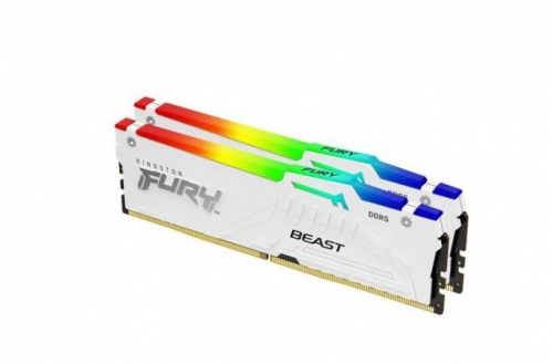 Kingston FURY Beast RGB 32 Go (2 x 16 Go) DDR5 6000 MHz CL30 - Blanc