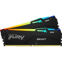 Kingston Kit 32GB (2 x 16GB) DDR5 5200MHz FURY Beast RGB Preto 1R CL36