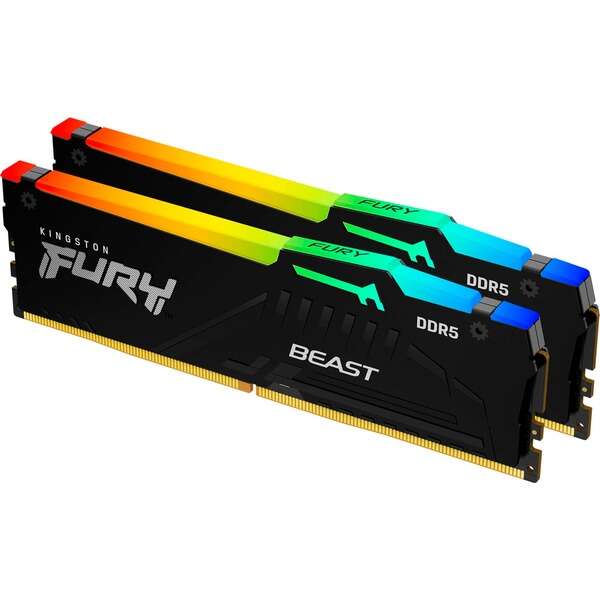 KINGSTON MEM 32GB 6000MTS DDR5 CL36 DIMM (KIT2) FURY BEAST RGB EX