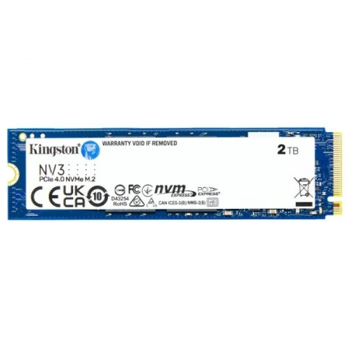 Kingston NV3 PCI Express 4.0 NVMe 3D NAND 2TB SSD M.2