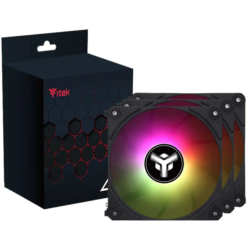 Kit 3x Ventola per case UW12 Black – 12cm- ARGB Sync 5V 3pin- 4pin PWM- Senza fili