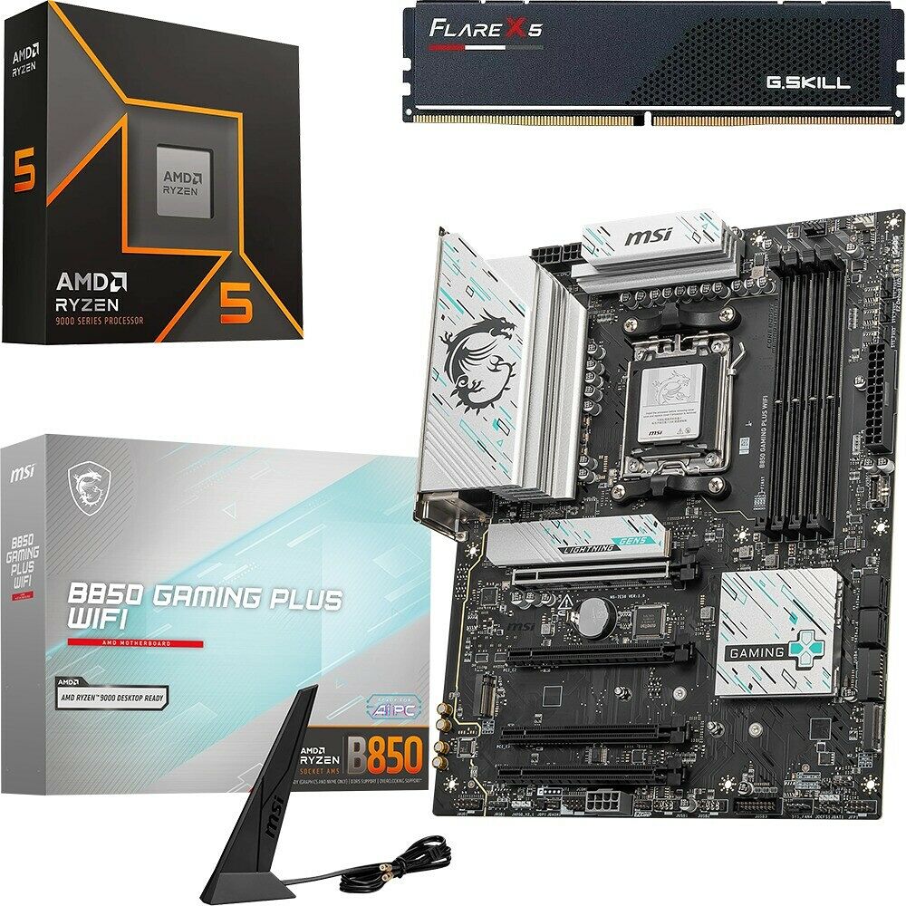 Kit Ã©vo Ryzen 5 9600X + B850 GAMING PLUS WIFI + 16 Go