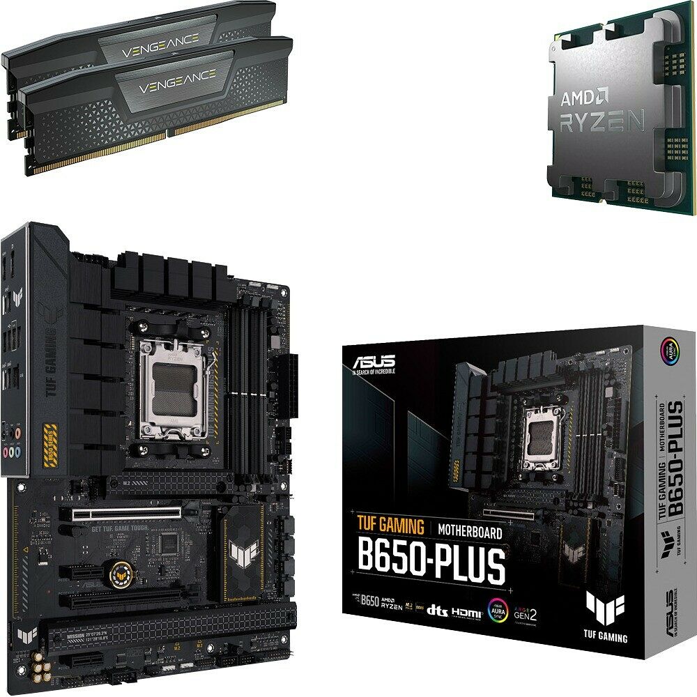 Kit Ã©vo Ryzen 7 7800X3D (Tray) + TUF GAMING B650-PLUS + 32 Go