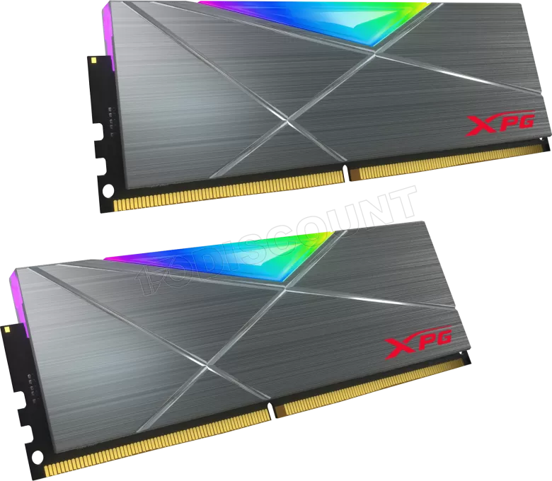 Kit Barrettes mémoire 16Go (2x8Go) DIMM DDR4 Adata XPG SpectriX D50 RGB  3600Mhz (Noir)