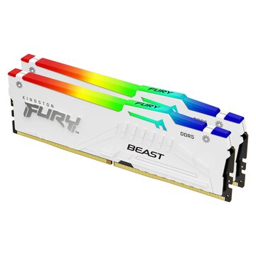 Kit de Memória KINGSTON 32GB 6000MT/s DDR5 CL36 DIMM (KIT 2) FURY BEAST Branco RGB
