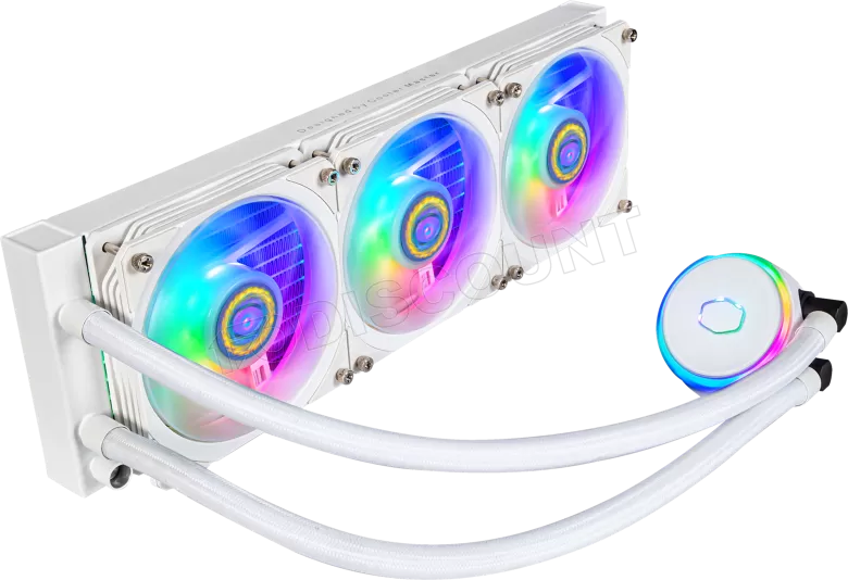 Kit Watercooling AIO Cooler Master MasterLiquid PL-Flux RGB - 360mm (Blanc)