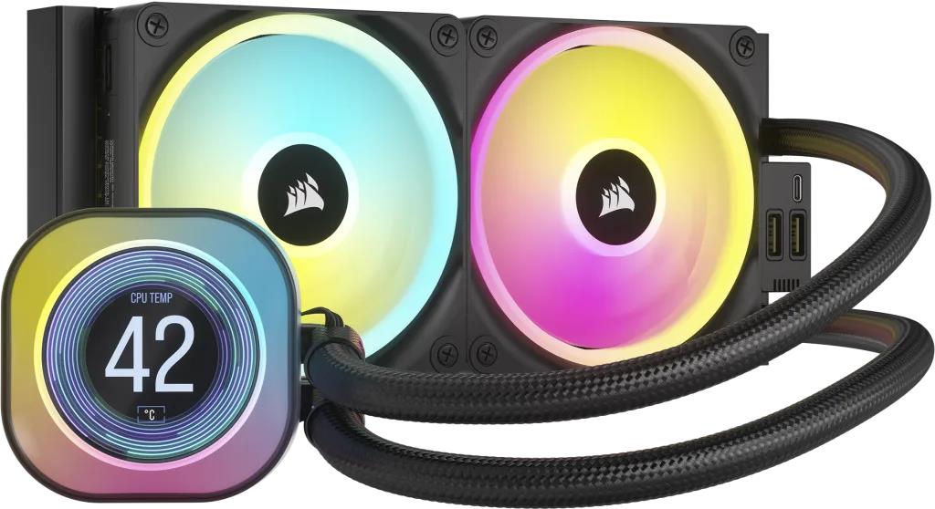 Kit Watercooling AIO Corsair iCue Link H100i LCD RGB - 240mm (Noir)