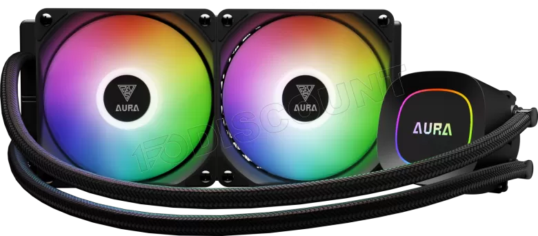 Kit Watercooling AIO Gamdias Aura GL Lite RGB - 240mm (Noir)