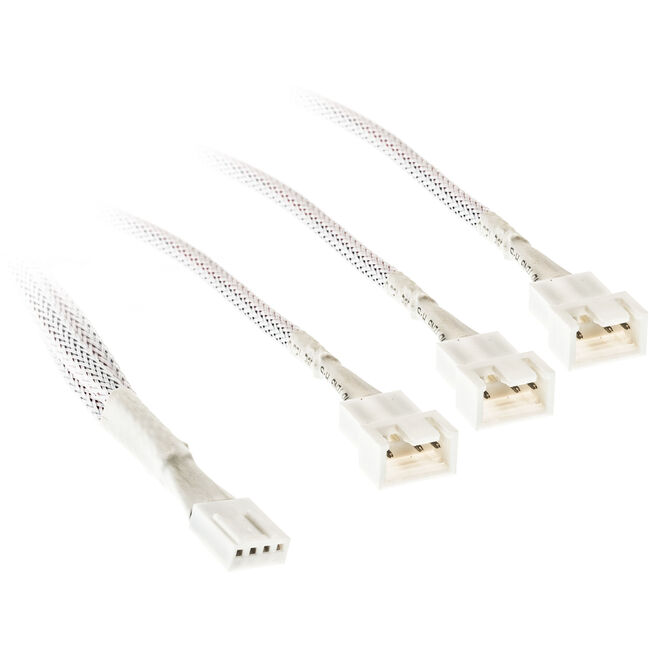 Kolink 1-3 PWM Lüfter Splitterkabel - 35cm, geflochten, weiß