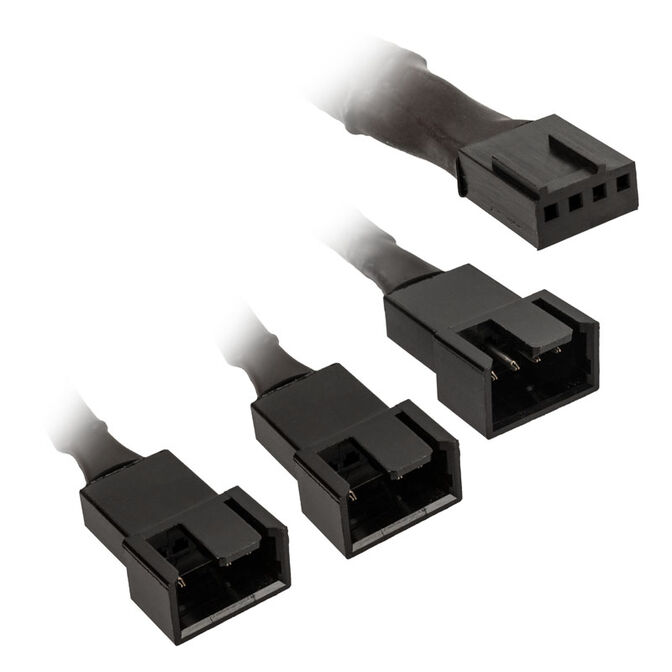 Kolink 1-3 PWM Lüfter Splitterkabel - 35 cm, geflochten, schwarz