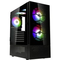 Kolink Observatory MX Glass ARGB Midi Tower Case - Black Midi-Tower PC-Gehäuse, Gaming-Gehäu