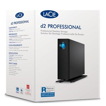 LaCie d2 Professional STHA20000800 - Disco rígido - 20 TB - externa (desktop) - USB 3.2 Gen 2 (USB C conector) - 7200 rpm - com 5 anos de Serviço de Protecção de Dados