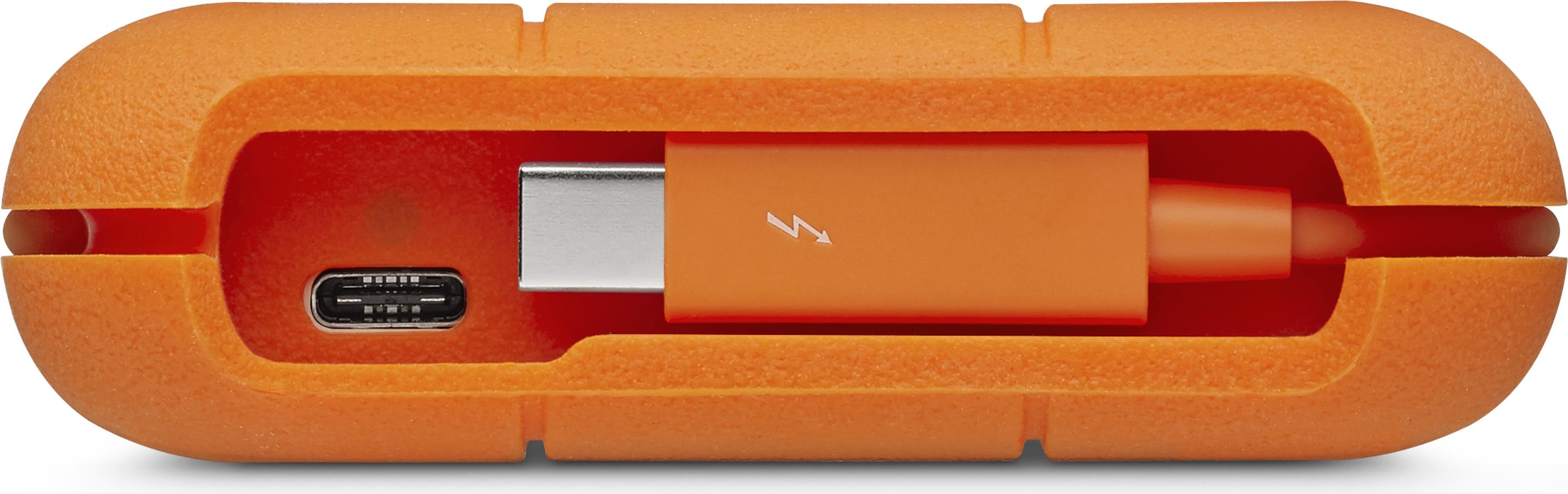 LaCie Rugged Secure STFR2000403 - Disco rígido - encriptado - 2 TB - externa (portátil) - USB 3.1 Gen 1 (USB C conector) - 256-bits AES - com 2 anos de Plano de Recuperação de Dados Rescue