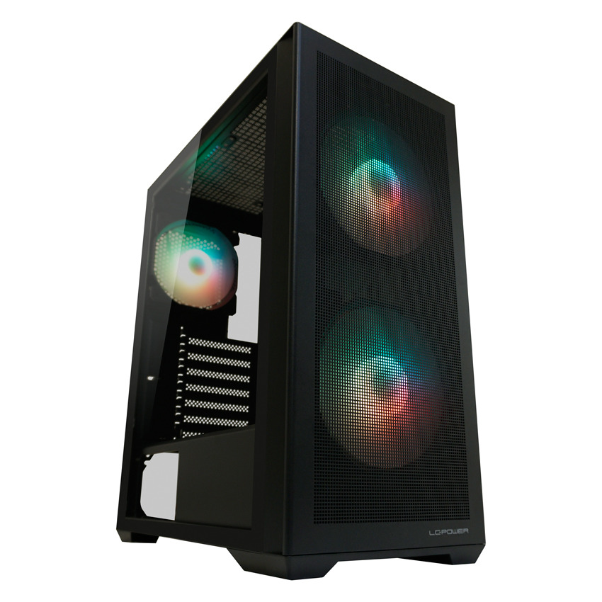 LC Power Geh Midi ATX Gaming 717B - Meshwork_L Dark - o.N.
