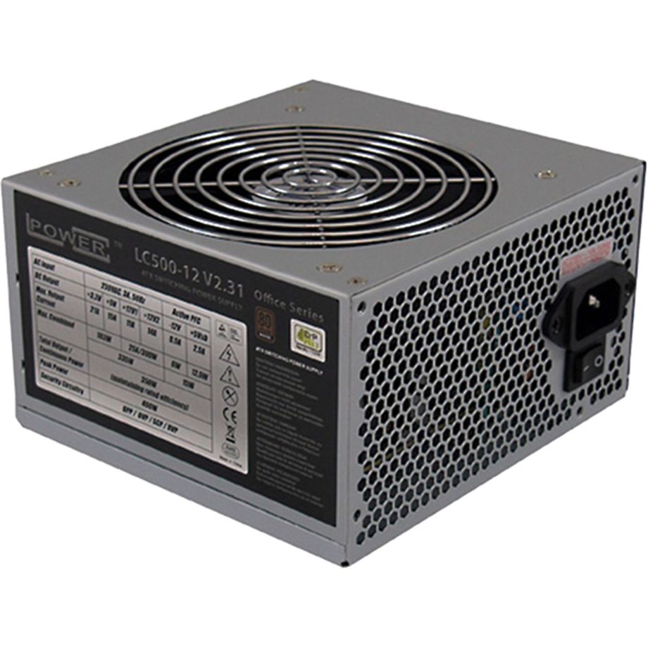 LC Power Netzteil 400W LC500-12cm LCPOWER 120mm Lüfter,V2.3,80+Bronze,WhiteBox
