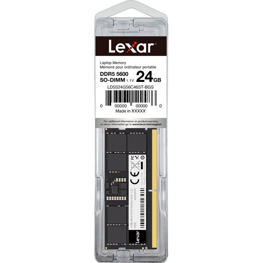 Lexar 24GB DDR5 5600Mhz  SO-DIMM 262pin CL46   LD5S24G56C46ST-BGS