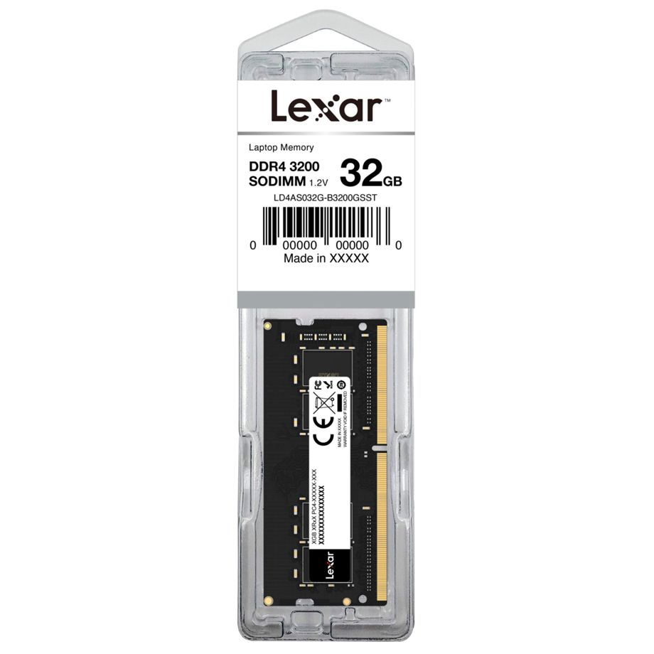 Lexar 32GB DDR4 3200Mhz  SO-DIMM 260pin CL22    LD4AS032G-B3200GT
