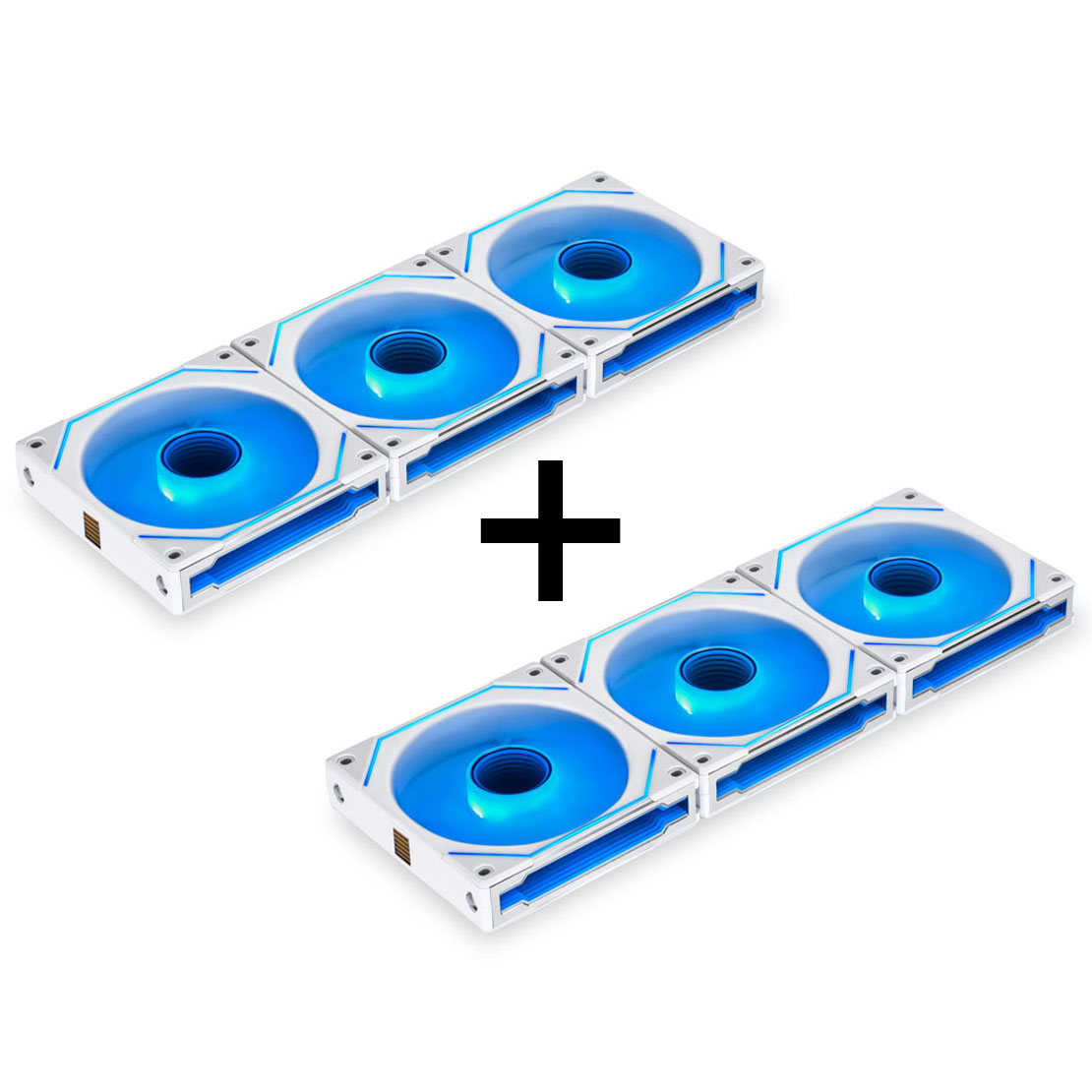 Lian Li "Complete Build Kit" UNI FAN SL-INF 120 ARGB Reverse Blade PWM Lüfter, 6er Pack - 120mm, weiß