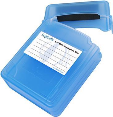 LogiLink Blauwe plastieken beschermdoos voor 2 x 2,5" HDD