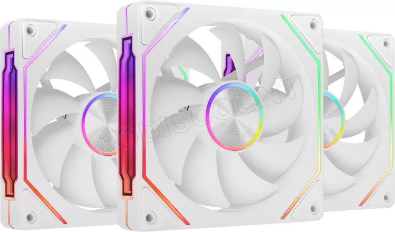Lot de 3 Ventilateurs boitier Mars Gaming MF-LinkFinity 2 RGB - 12cm (Blanc)