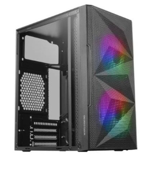MARS GAMING CAIXA MATX MC-ME GLASS MESH 2xFRGB FAN BLACK