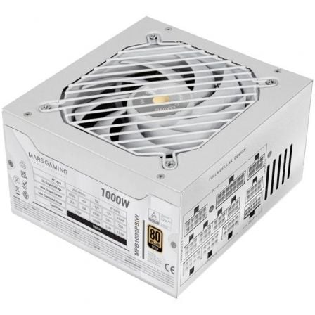 MARS GAMING FONTE ALIMENTAÇAO 1000W ATX FULL MODULAR 80+GOLD WHIT