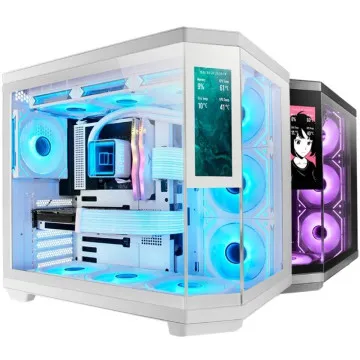 Mars Gaming MC-3TCORELCD/ Caixa de jogos semi-torre branca