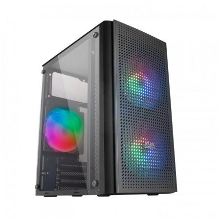MARS GAMING MC300 MICRO-ATX CASE, 3X 120MM FRGB FAN, WINDOW, FRONT MESH, WHITE