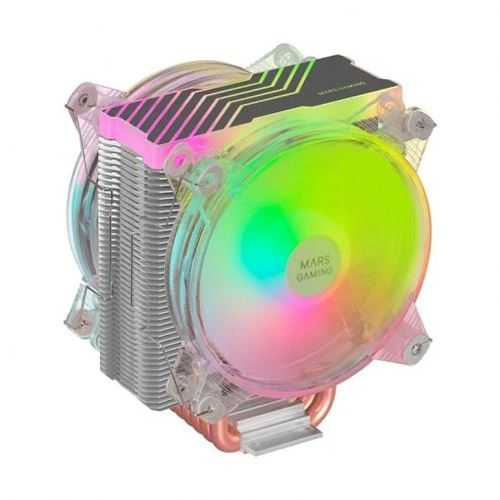 MARS GAMING MCPU66 CPU COOLER, DUAL ARGB, DUAL 12CM PWM FAN, 6X HEATPIPE, 220W