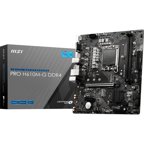 MB MSI PRO H610M-G DDR4 SKT 1700 2xDDR4 VGA/HDMI/DP mATX