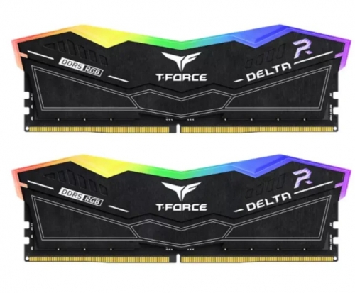 Memória RAM TEAM GROUP T-Force DELTA RGB 16GB (2x8GB) DDR5 5600MT/s CL40 Preto , FF7D516G5600HC40BDC01
