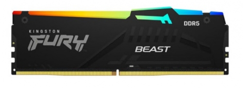 Memória Kingston FURY Beast RGB DDR5 kit 128 GB: 2 x 64GB 2800 MHz / PC5-44800 CL36 1.25 V unbuffered on-die ECC preto, KF556C36BBEAK2-128