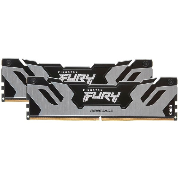 Memória Kingston FURY Renegade Silver DDR5 kit 96GB: 2 x 48GB 6400 MT/s PC5-51200 CL32 1.4 V unbuffered on-die ECC