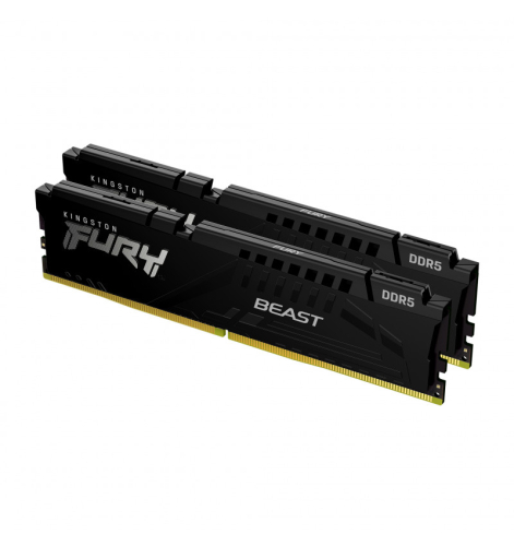 Memoria RAM Kingston Fury Beast Black 64GB 2x32GB  DDR5 1.25V 5200MHZ CL40 KF552C40BBK2-64