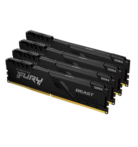 Memoria RAM Kingston FURY Beast Black 32GB 4x8GB DDR4 1.35V 3200MHz CL16 KF432C16BBK4/32