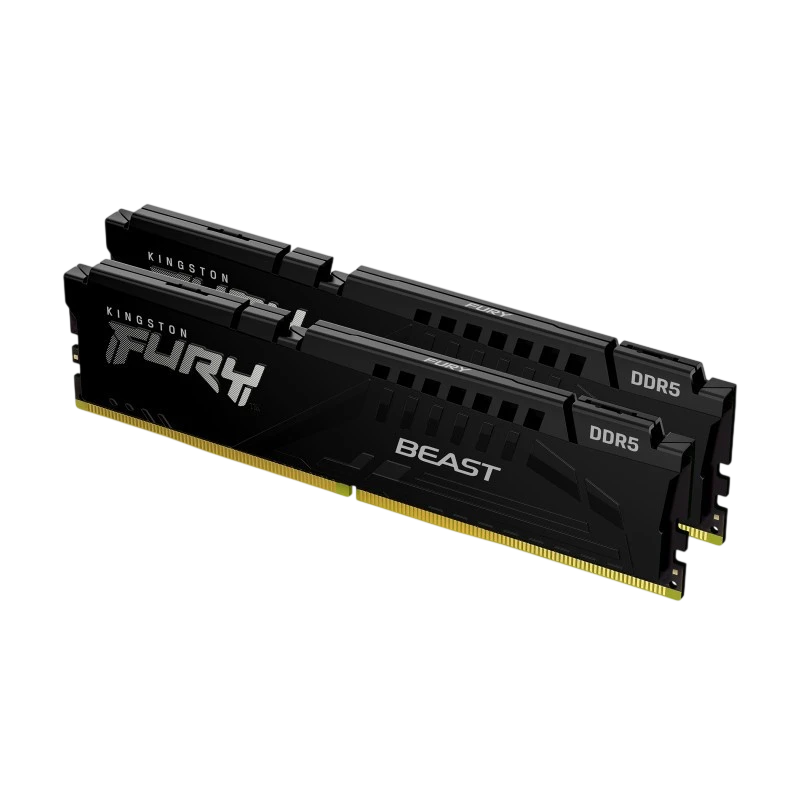 Memoria RAM Kingston FURY Beast Black 32GB 2x16GB DDR5 1.25V 5200MHz CL40 KF552C40BBK2-32