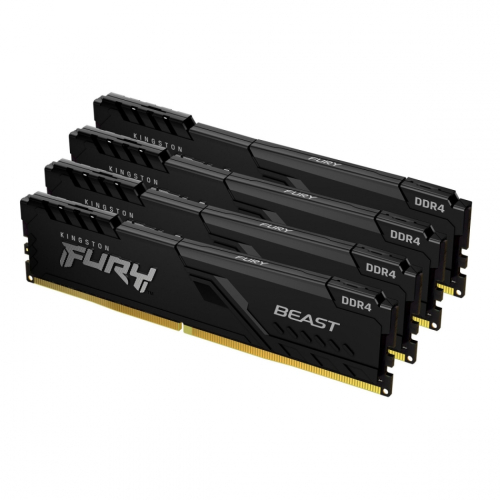Memoria RAM Kingston FURY Beast Black 32GB 4x8GB DDR4 1.35V 3600MHz CL17 KF436C17BBK4/32