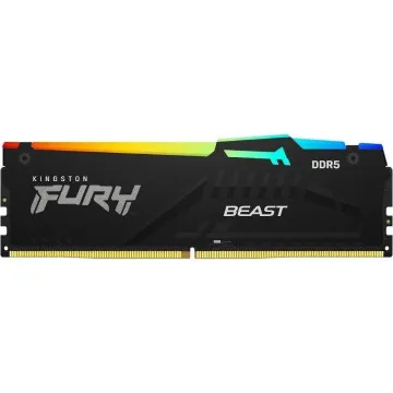 Memória RAM Kingston FURY Beast RGB 8GB/ DDR5/ 5600MHz/ 1.25V/ CL40/ DIMM