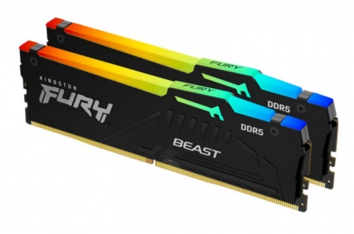 Memória Ram Kingston FURY Beast RGB KF568C34BBEAK2-32 DDR5 kit 32 GB: 2 x 16 GB DIMM 288-pin 6800 MHz / PC5-54400 CL34 1.4 V