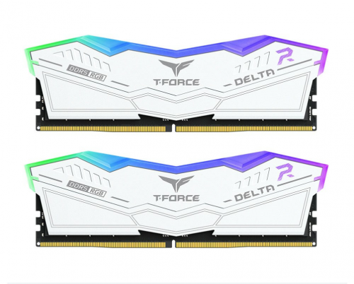 MEMORIA RAM TEAM GROUP 32GB 2x16GB 6400MT/s DDR5 CL32 DIMM T-FORCE DELTA RGB WHITE, FF4D532G6400HC32ADC01