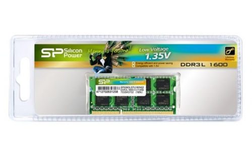 MEMORIA RAMM DDR3 4GB SILICON POWER 1600MHz CL11 SO-DIMM 1.35V Low Voltage SP004GLSTU160N02